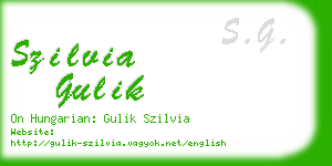 szilvia gulik business card